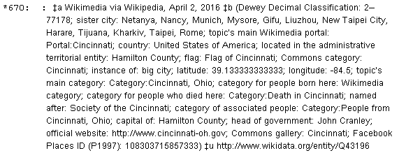 Wikidata 670 field containing unknown P code