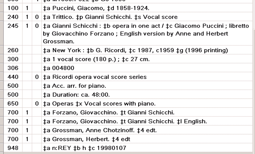 Bibliographic record for libretto of an opera that is part of a composite opera,
reconfigured for RDA